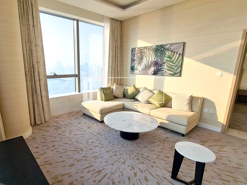 Furnished 1BHK | Corner Unit | High Floor64007205944451112