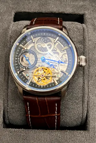 Amazing Thomas Earnshaw skeleton moon phase flywheel men watch Brand New longines omega rado cartier