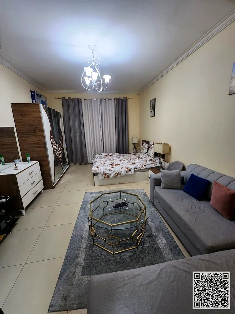 The most luxurious and beautiful furnished studio for monthly rent in Ajman, spacious area, VIP furniture, super deluxe finishes63837479693186112