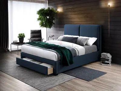 Stylish Modern Bed with Storage Drawers