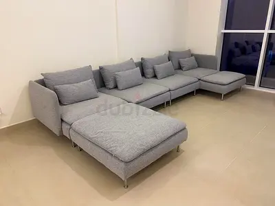 As good as new ikea Soderhim Lshape sofa and footstool