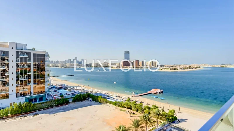 شقة مفروشة بالكامل بغرفة نوم واحدة بإطلالات خلابة | حياة على الشاطئ في مينا باي إيه64007086763649112