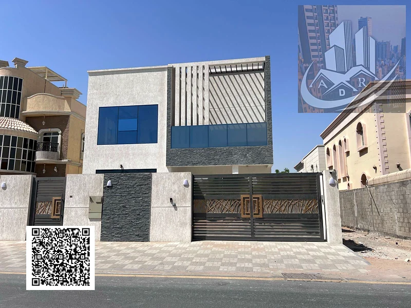 Villa for sale in Al Muhayyad 3, Ajman Close to schools Prime location Stone facade New villa, first tenant Equipped with outdoor cameras Consists of63870241267201110