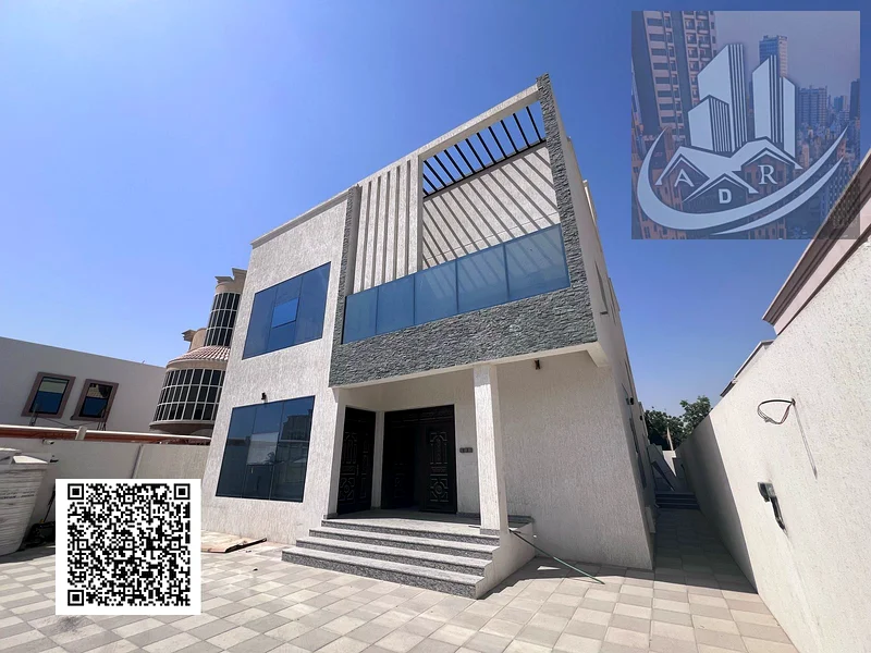 Villa for sale in Al Muhayyad 3, Ajman Close to schools Prime location Stone facade New villa, first tenant Equipped with outdoor cameras Consists of63870241267201111