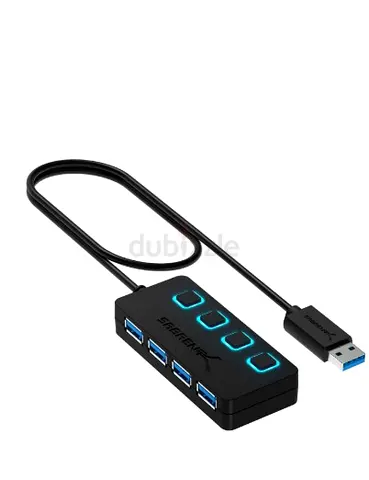 SABRENT 4-Port USB 3.0 Hub with Individual LED Power Switches