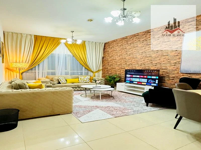 Sharjah Dubai, one bedroom and a hall, second floor, furnished, super deluxe hotel63835592705537113