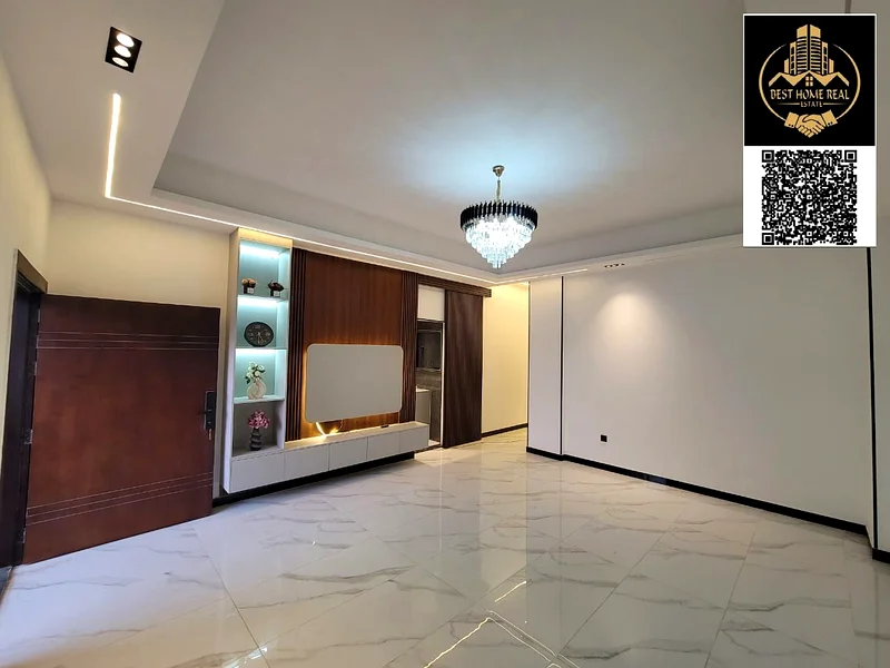 For Sale – Villa in Al Bahia – Ajman | 2 Floors + Roof | 6 Master Bedrooms | Majlis + 2 Living Rooms | Main Kitchen + Preparatory Kitchen | Elegant63883087845122113