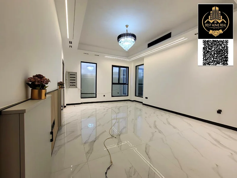 For Sale – Villa in Al Bahia – Ajman | 2 Floors + Roof | 6 Master Bedrooms | Majlis + 2 Living Rooms | Main Kitchen + Preparatory Kitchen | Elegant63883087845122114