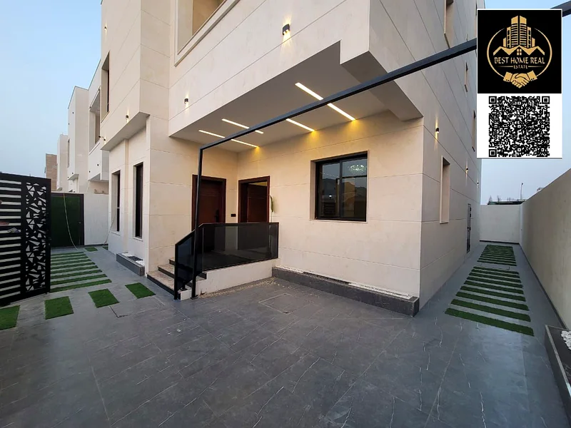 For Sale – Villa in Al Bahia – Ajman | 2 Floors + Roof | 6 Master Bedrooms | Majlis + 2 Living Rooms | Main Kitchen + Preparatory Kitchen | Elegant63883087845122112