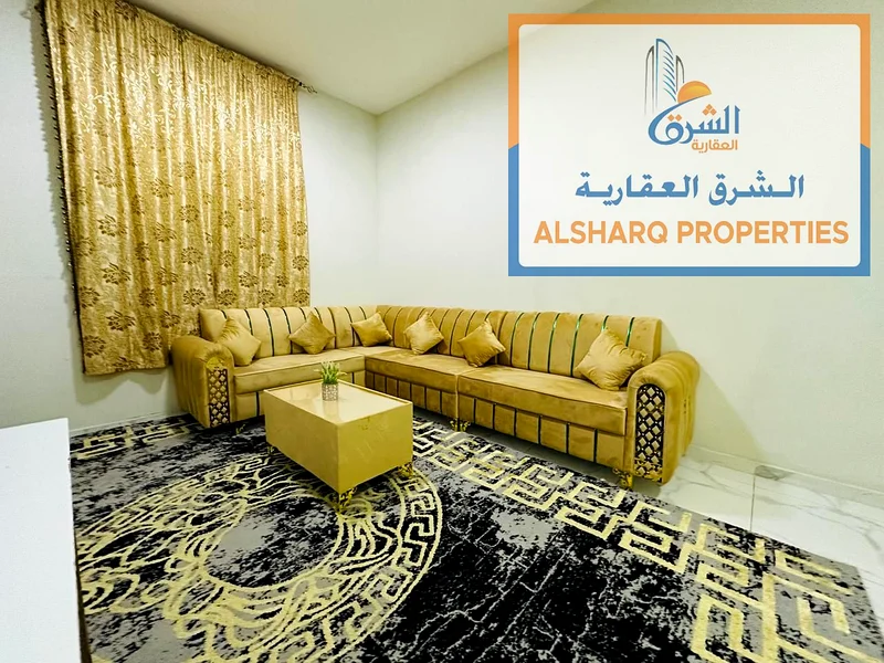 للايجار الشهري عجمان المويهات 2 - متاح الآن غرفتين - صالة - 3 حمامات - بلكونة - مفروش-63715573617409112