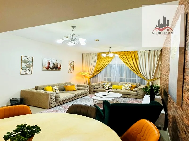 Sharjah Dubai, one bedroom and a hall, second floor, furnished, super deluxe hotel63835592705537111