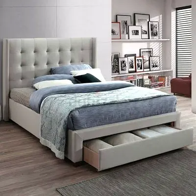 Stylish Modern Bed with Storage Drawers for Sale