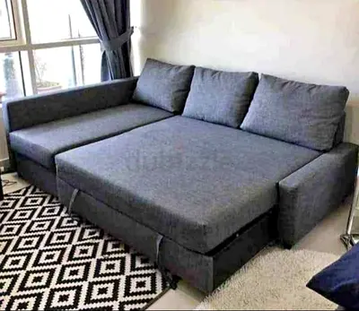 Ikea L Shape Sofa cum bed with big storage in L , and You can fix the L left and right any side