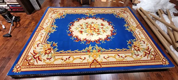 Elegant Large Ornate Blue Vintage Rug for Timeless Elegance good for living area 300x400 cm rug