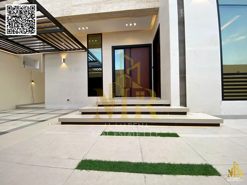 Golden opportunity in Al Bahia - 5 master bedroom villa + majlis + 2 halls + swimming pool | 2 floors + roof | Main street | Freehold | No down paymen63882954128131112