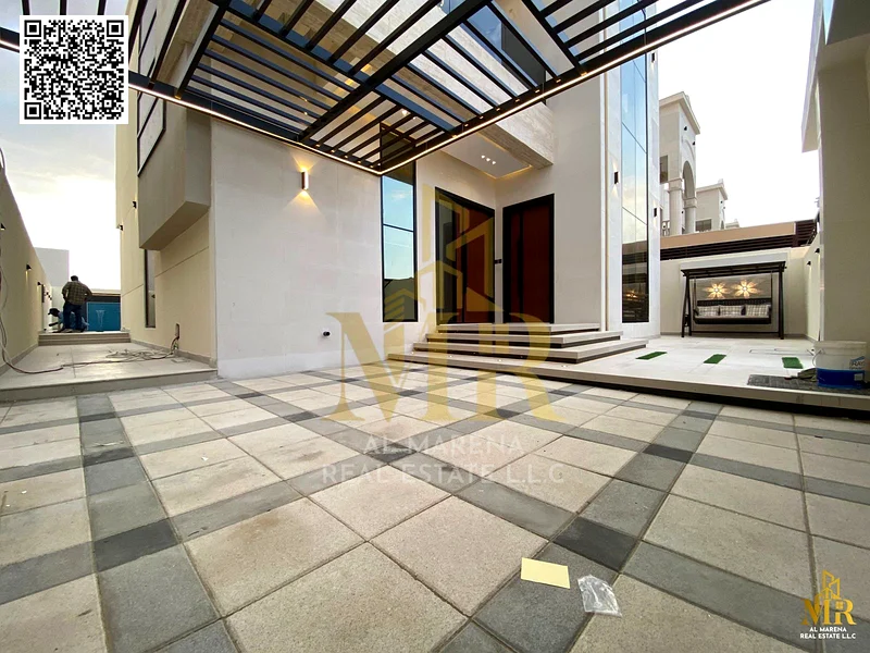 Golden opportunity in Al Bahia - 5 master bedroom villa + majlis + 2 halls + swimming pool | 2 floors + roof | Main street | Freehold | No down paymen63882954128131113