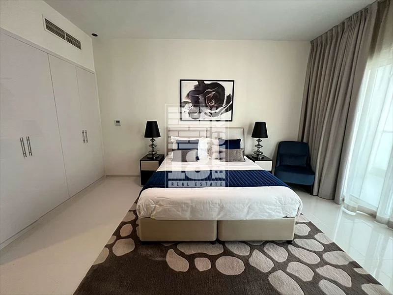 Fully Furnished | High Floor | 2 Balconies with DAMAC Community, Park & Pool Views64005978947075114