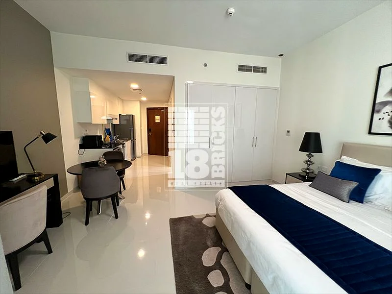 Fully Furnished | High Floor | 2 Balconies with DAMAC Community, Park & Pool Views64005978947075113