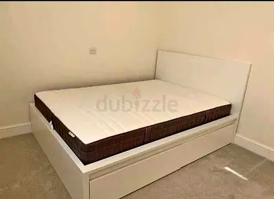 Malam king size bed 180/200cm bed with 2 storage drawers underneath and Ikea mattress