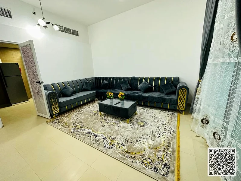 Two-bedroom furnished apartment for monthly rent in Ajman - Khalifa Street - City Towers ✔️ Bills and Internet included ⚡ 📶 Private parking63838333409666110