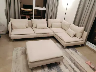 Brand new condition IKEA soderhamn lshape sofa with footstool