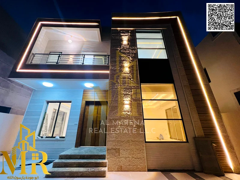 Directly from the owner, a two-story villa with a roof, including registration fees, directly behind the mosque and close to services63908146456577112