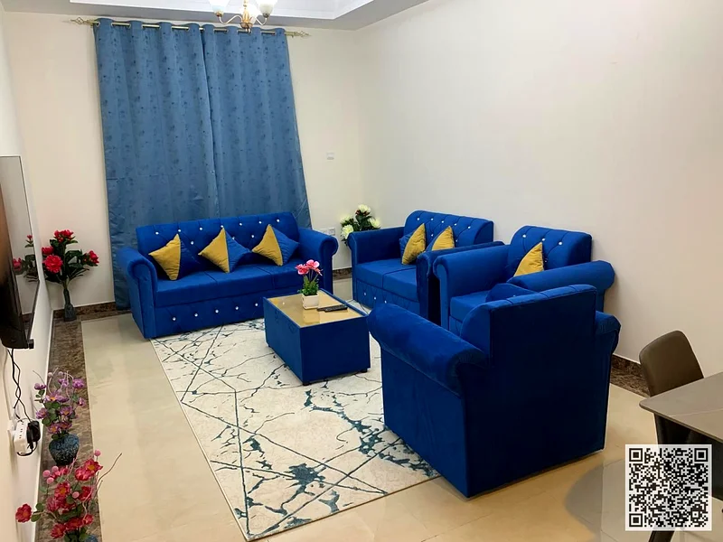 Luxury furnished one-bedroom apartment with new furniture for monthly rent in Ajman - Al Rawda 2 - Sheikh Ammar Street63838025160705111