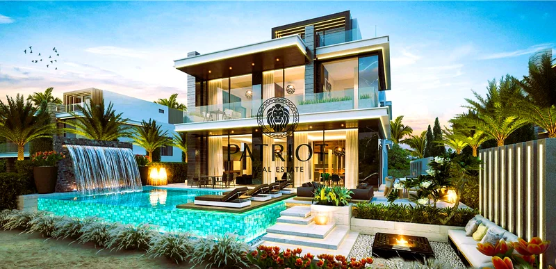 || Exclusive Listing || LVD1 7BR Lagoon-Facing Villa || Private Pool, Roof & Wraparound Garden || High ROI Investment || Venice Damac Lagoons ||63956614595971112