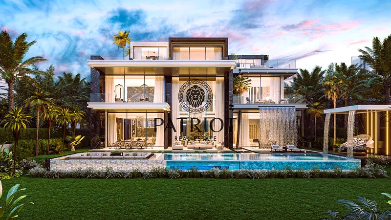 || Exclusive Listing || LVD1 7BR Lagoon-Facing Villa || Private Pool, Roof & Wraparound Garden || High ROI Investment || Venice Damac Lagoons ||63956614595971111