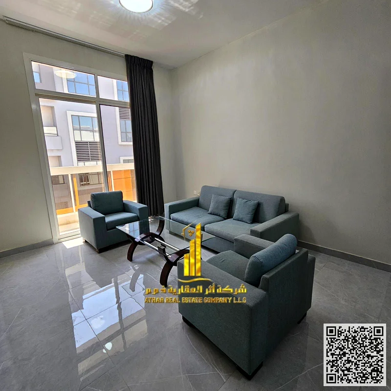 First tenant, the most luxurious and upscale, two rooms and a hall, fully furnished, for monthly rent in Al Rashidiya, next to the Governor’s Palace63838457479042110