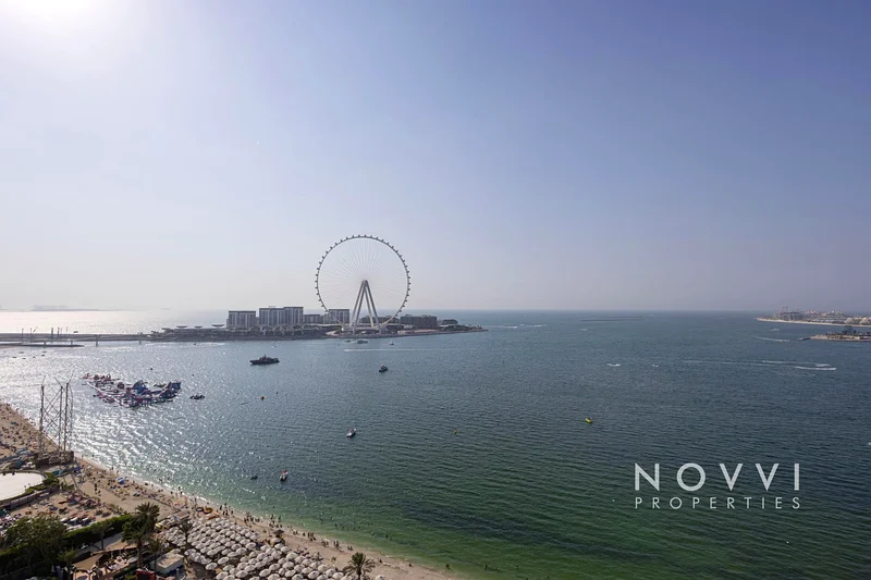 مفروشة بالكامل | إطلالة بانورامية على البحر | طابق عالي63936363285378110