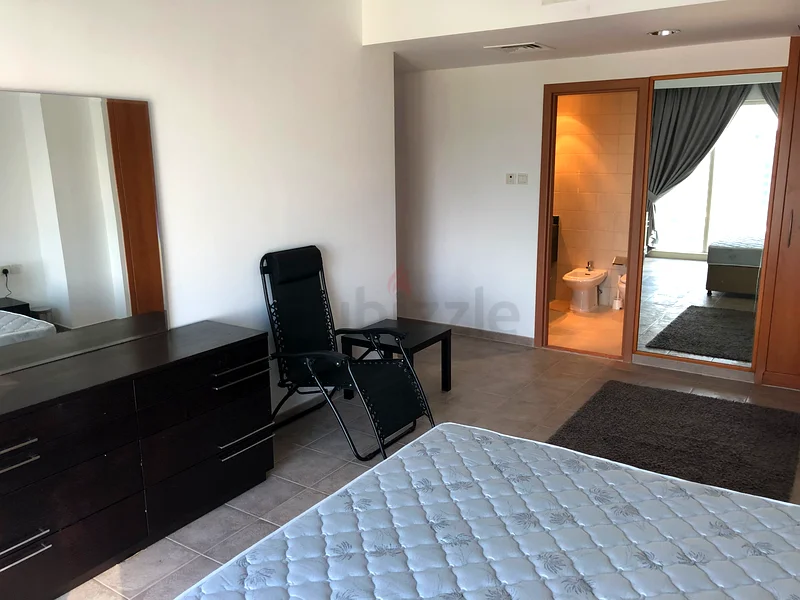 غرفة نوم رئيسية نظيفة وهادئة مع غرفة معيشة63796259956225114