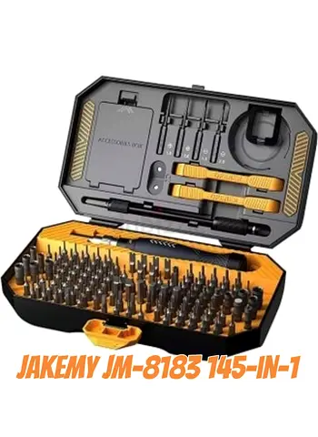 JAKEMY JM-8183 145-in-1 Precision Screwdriver Set – Professional Repair Tool Kit for Phones, Laptops