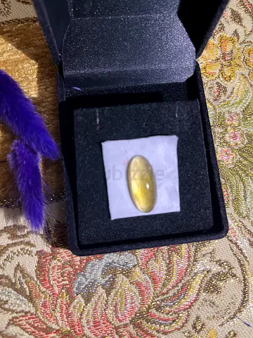 8 ct Natural Citrine oval cabochon gemstone beautiful السترين gold silver ring pendant 18k 21k 22k