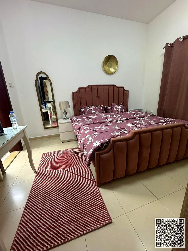 Furnished One-bedroom apartment for monthly rent ✅ in City Towers - Khalifa Street - Ajman, elegant furnishings ✅ All bills included with parking63838333426691111