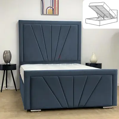 Stylish Velvet Bed Frame with Modern Design