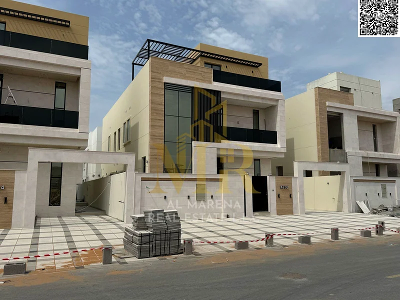 Golden opportunity in Al Bahia - 5 master bedroom villa + majlis + 2 halls + swimming pool | 2 floors + roof | Main street | Freehold | No down paymen63883227437441110