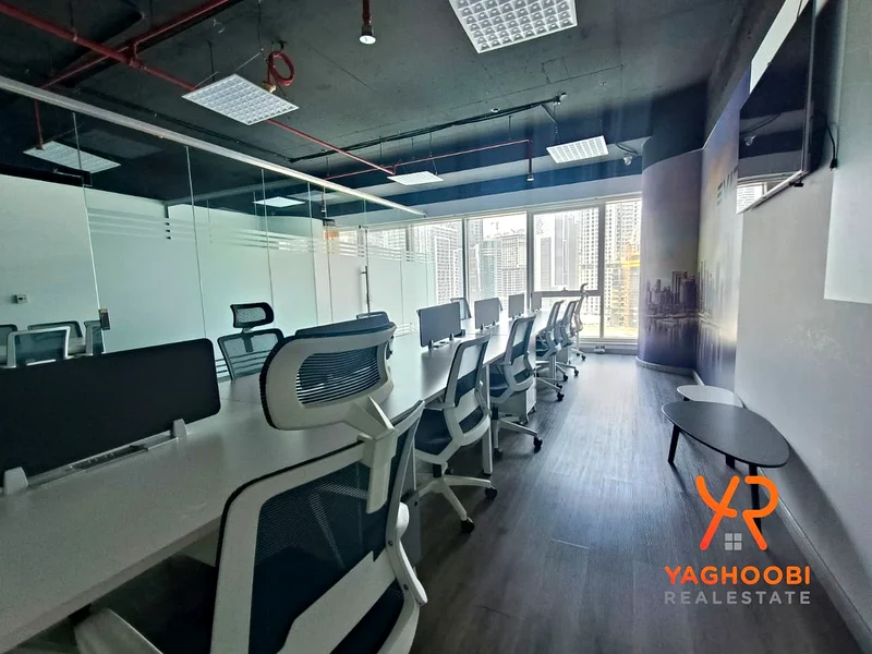 مساحة متميزة في برج تشرشل التنفيذي، خليج الأعمال63826858399362112