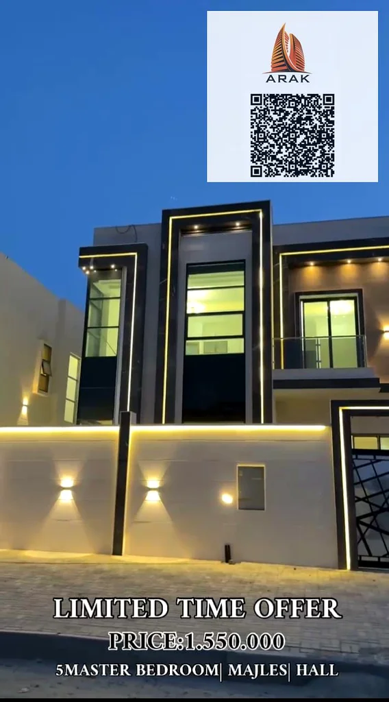 For sale, a luxurious villa in the Al Helio One area of ​​Ajman63892120978563110