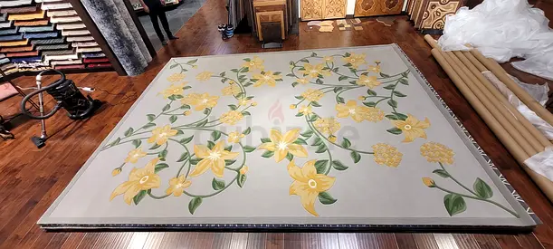 Exquisite Handtafted Floral Rug - Perfect for Your Home! 3x4 wool rug