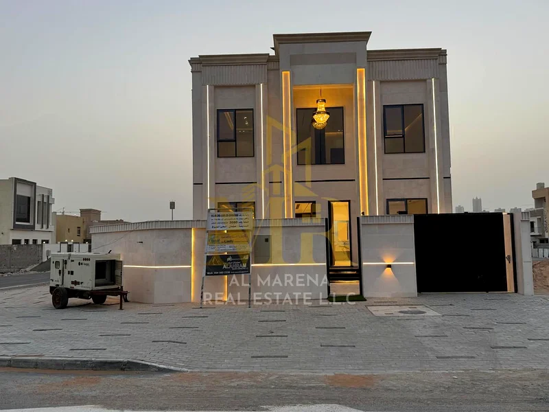 Own a classic corner villa in Al Helio 2 - Ajman | 3,014 feet | 4 master bedrooms + majlis + hall + kitchen + courtyard | All-inclusive price63907927021315111