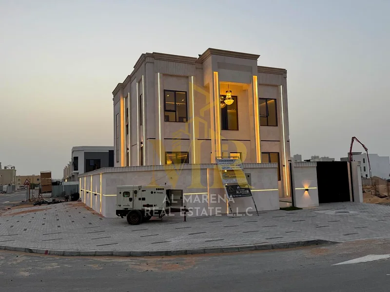 Own a classic corner villa in Al Helio 2 - Ajman | 3,014 feet | 4 master bedrooms + majlis + hall + kitchen + courtyard | All-inclusive price63907927021315110
