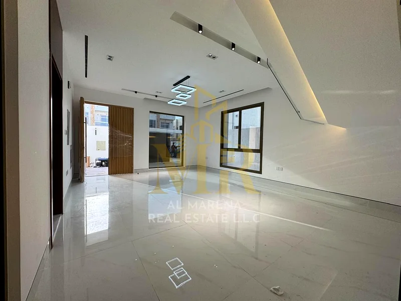 Modern designed villa with a private pool, two floors and a roof, freehold for life in a prime location in the heart of Ajman, including electricity a63907818296451114