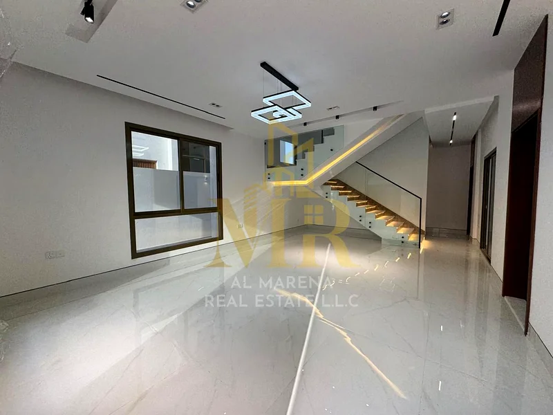Modern designed villa with a private pool, two floors and a roof, freehold for life in a prime location in the heart of Ajman, including electricity a63907818296451112