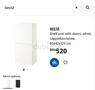 Ikea besta TV unit with shelves with doors