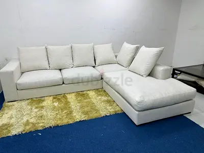 Great condition bococepet beige color lshape sofa