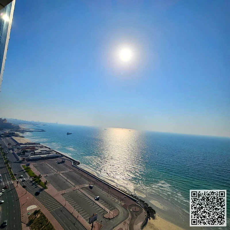 Sea view duplex, three bedrooms and a hall, newly furnished, for monthly rent in Ajman - Corniche - Residence Towers63853241201154111