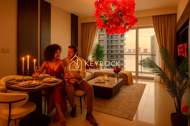 شقة مع إطلالة على البحر والنخيل | إيماار بيتش فرونت | تشمل الفواتير | بدون عمولة63829795910659111