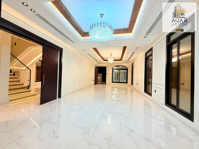 Classic villa, two floors and a roof in the most upscale areas of Ajman, large area, freehold for all nationalities, including registration fees63882823514881112