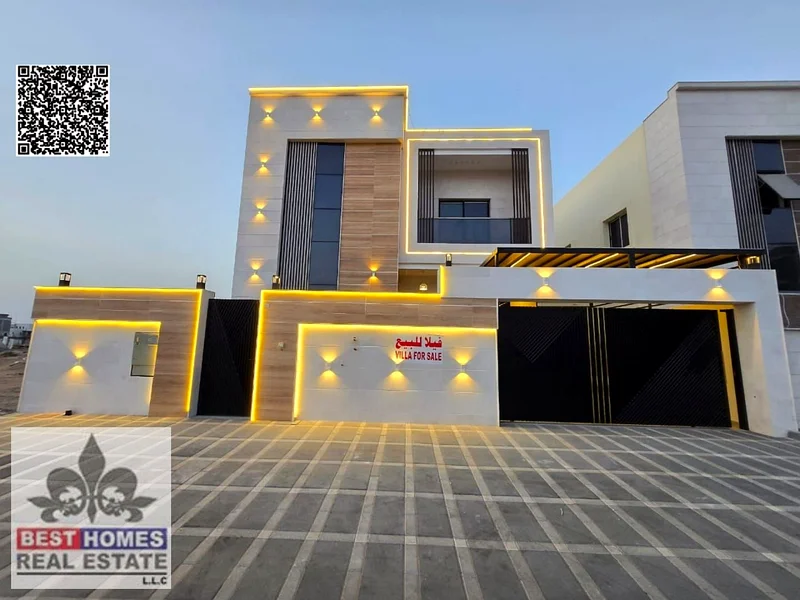 فيلا فاخرة من 5 غرف نوم للبيع في الصف الأول في الباهية عجمان مع غرفة خادمة63883359792897110